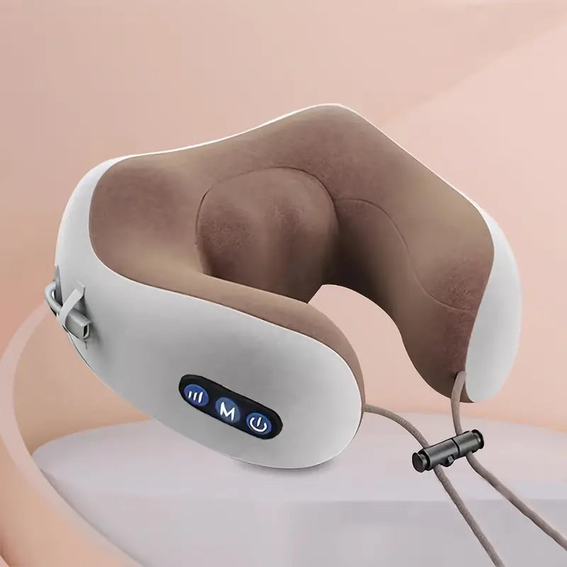 Elektrisk Nackmassager med Värme - U-formad Massagekudde
